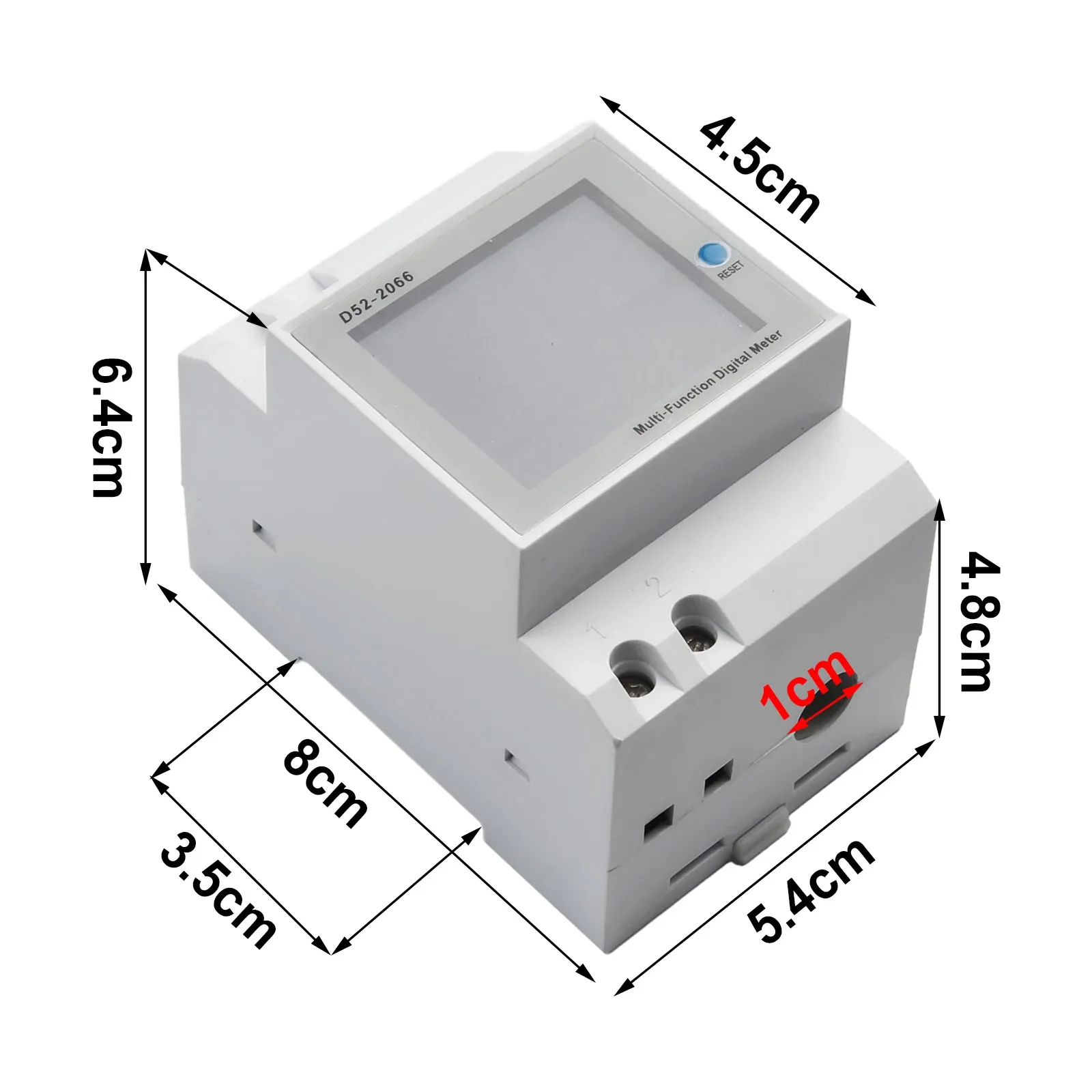 Electricity Meter 100A DIN Rail AC40-300V Built-in Power Meter With Integrated Current Transformer Smart Rail-type