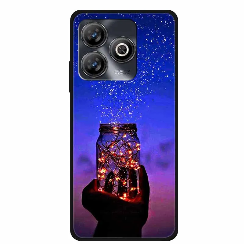 Fashion Painted Soft TPU Silicone Black Back Cover Case