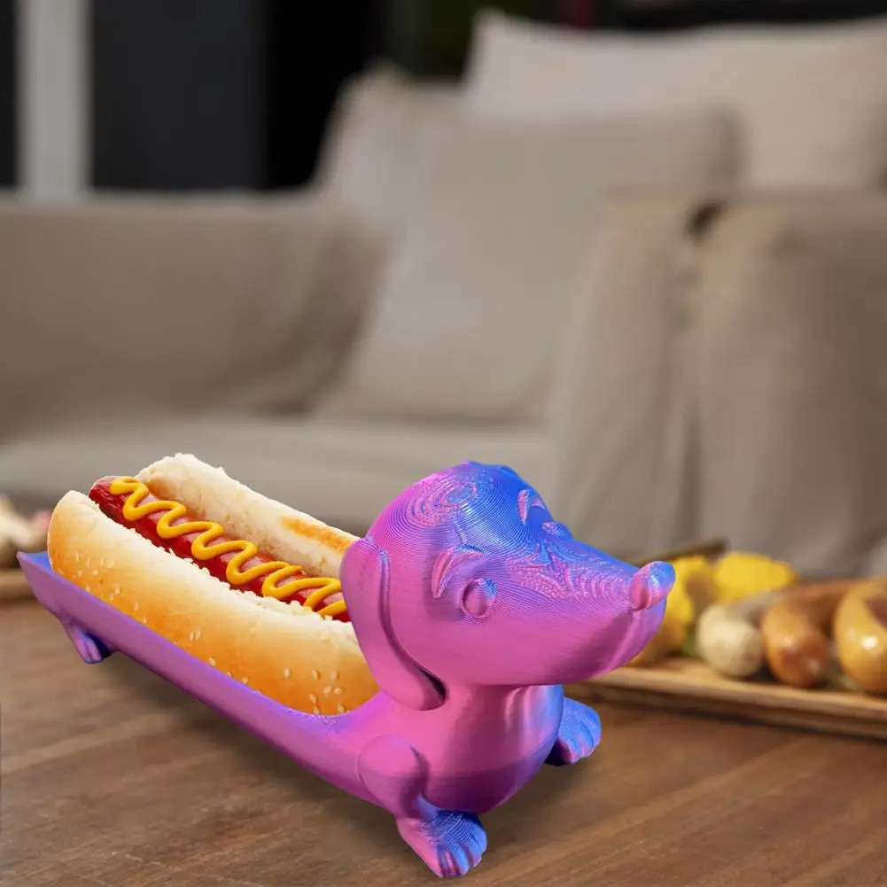 Dachshund Dog Tray for Home Decor Cute Hot Dog Dish 3D Printed Sausage Plate for Sandwiches Snacks Gift Dachshund Lovers