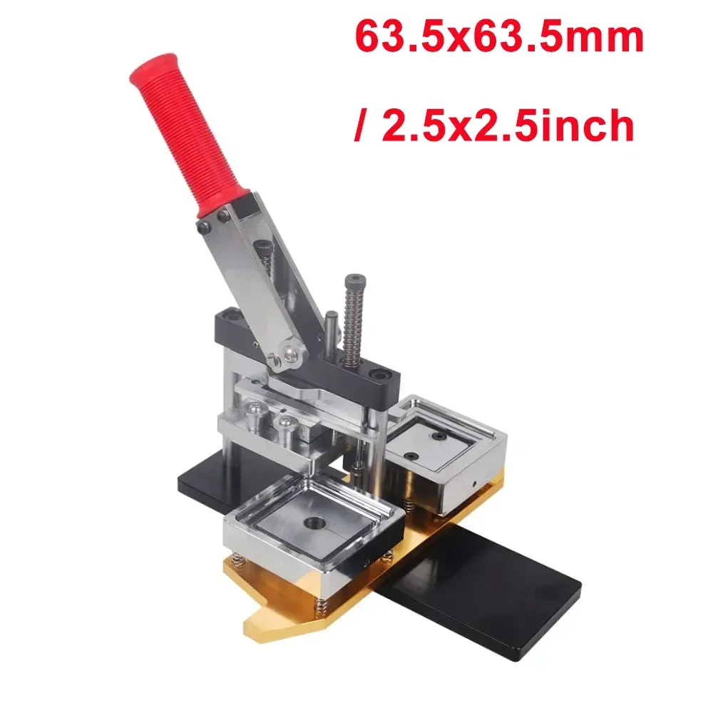 Square Refrigerator Badge Press Rotating Machine 63.5x63.5mm Mold Magnet Metal Paper Cutter 100PCS Magnet Material Parts