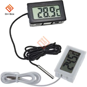 LCD Digital Thermometer Temperature Sensor Temp Meter Thermostat Thermal Regulator Controller 1M 3M Cable Probe FY-10 1
