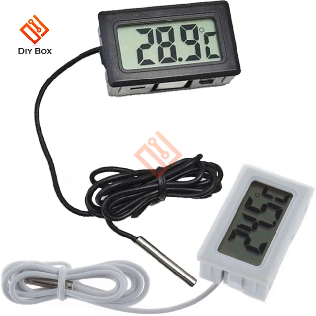 LCD Digital Thermometer Temperature Sensor Temp Meter Thermostat Thermal Regulator Controller 1M 3M Cable Probe FY-10 1