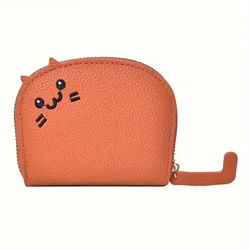 Cat - Shaped Fashion Wallet with Multi - Card Slots - Cute Faux Leather Coin Purse & ID Holder (Orange)