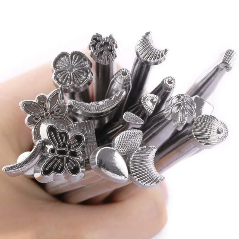59 Pcs/Set Leather Craft Hand Tools Kit for Hand Sewing Stitching Stamping Saddle Making Groover