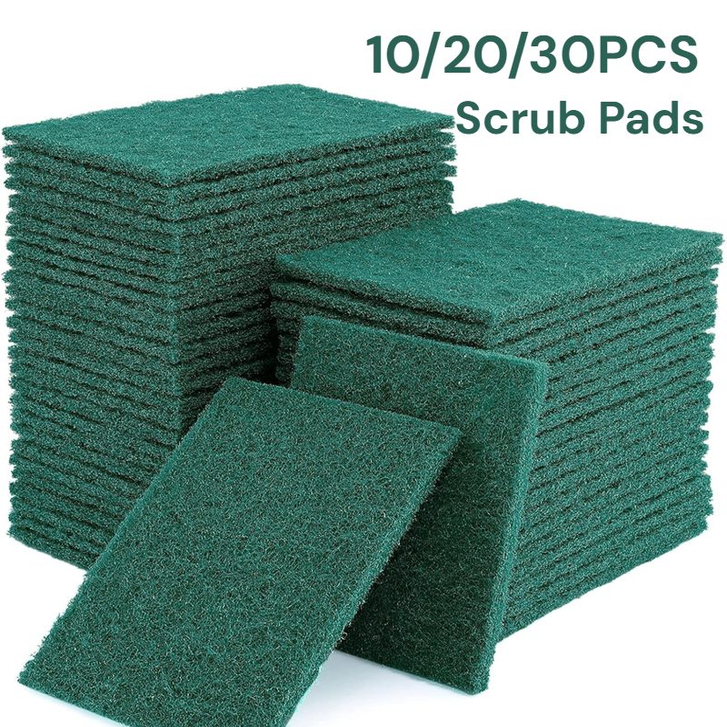 10/20/30PCS Scrub Pads Household Kitchen Oil Removal Dishwashing Pot Pads Scratch Free Multipurpose Reusable Cleaning Dishrag