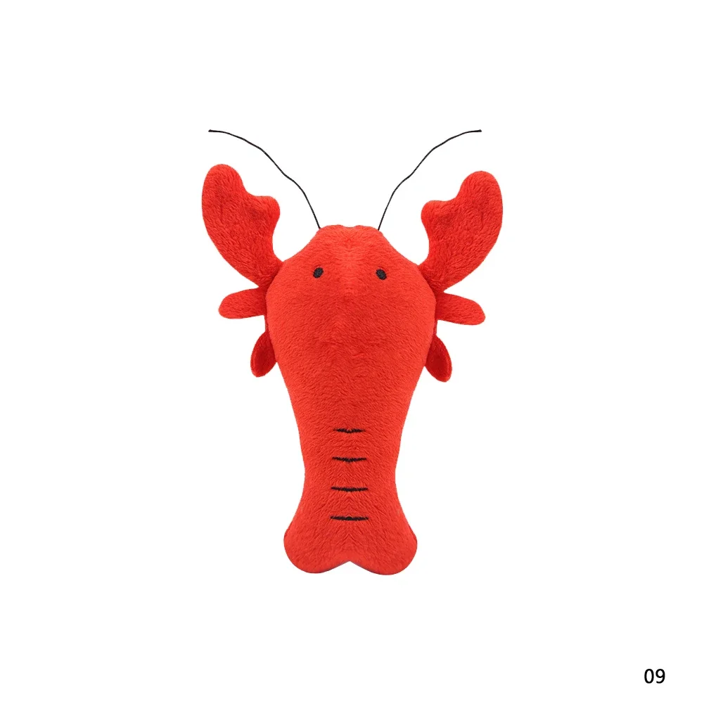 Pet-Friendly Cartoon Fruit Animals Plush Chew Toy with Squeaker