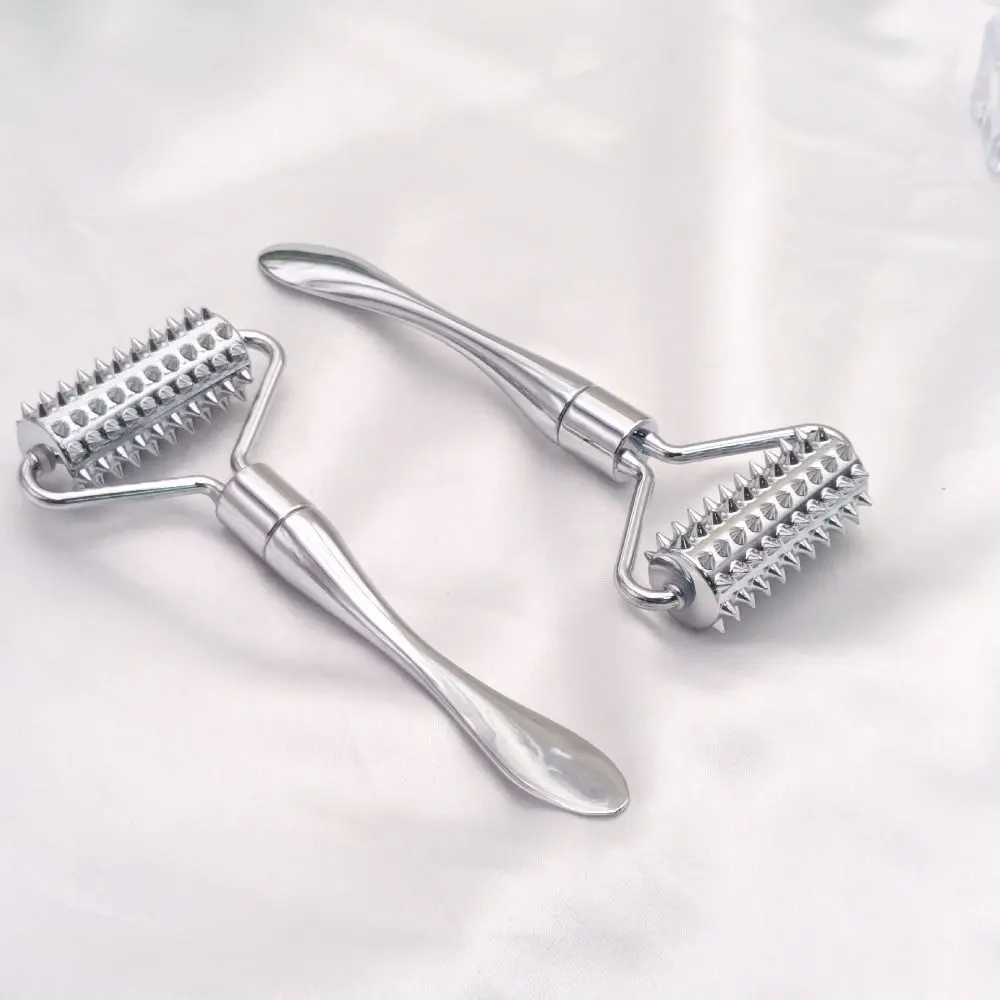 

Relieve Wrinkles Chin Neck Beauty Zinc Alloy Thin Lift Face Roller Mask Spatula Skin Care Tools Pointed Massager Roller