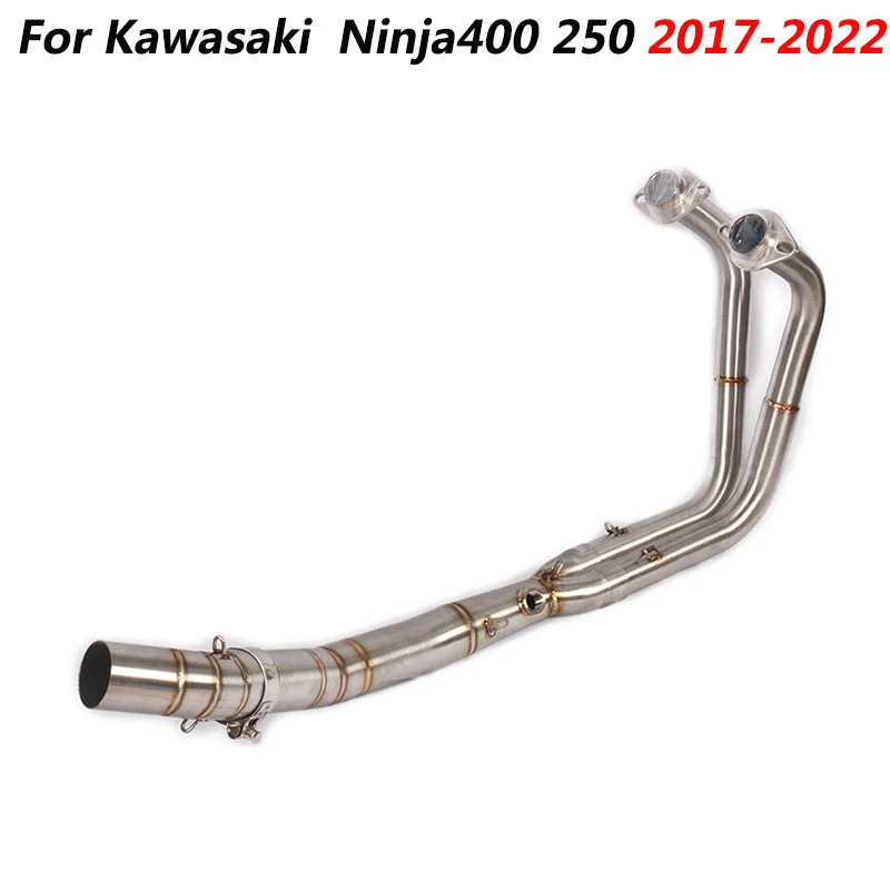 

Slip On Motorcycle Front Connect Tube Head Link Pipe Stainless Steel Exhaust System For Kawasaki Ninja400 250 2017-2022
