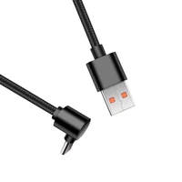 0.25m/0.5m/1m/2m 90 Degree Elbow Nylon Braided 5A Quick Charger Elbow USB to Type C Cord Cable For iPhone Samsung Huawei Xiaomi 2