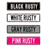 Vintage Personalised Signs, Rusty Road Sign, 16x4Inch Customize Plates Wall Poster, Street, Outdoor Indicator, Home Decor, WYD11