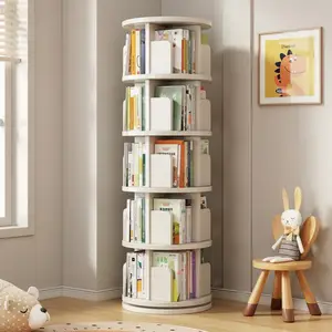 Aheaplus Rotating Bookshelf, Small Corner Bookshelf for Small Space, 360  Display 4 Tier Floor Standing Bookcase Storage Rack - AliExpress