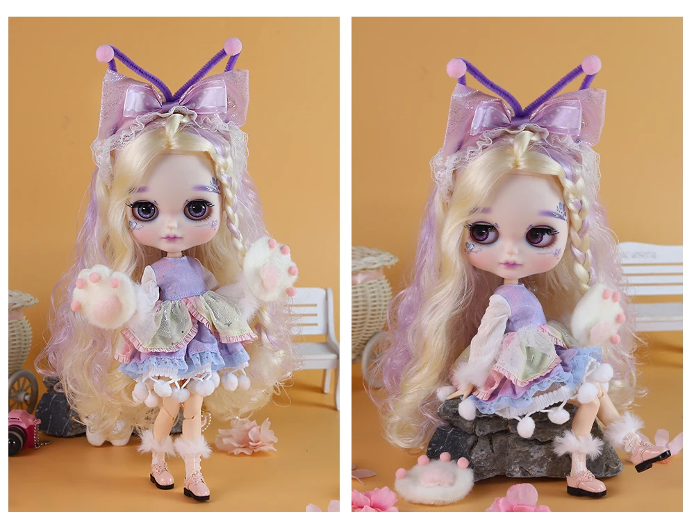 Barbara – Premium Custom Neo Blythe Doll with Multi-Color Hair, White Skin & Matte Cute Face 9