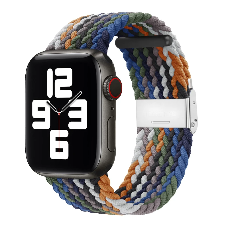 Braided Solo Loop Strap For Apple watch Band 44mm 45mm 42mm 40mm 46mm 41mm Ultra 2 49mm Bracelet iWatch Series 10 9 SE 8 7 6 5 4 – Detail 1