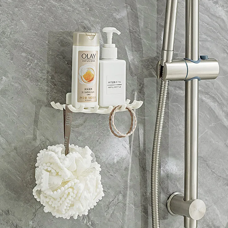 Houseeker Wall Mounted Soap Holder Organiser Rack Bathroom Shower Soap Storage Box Soap Dish Case With Hook