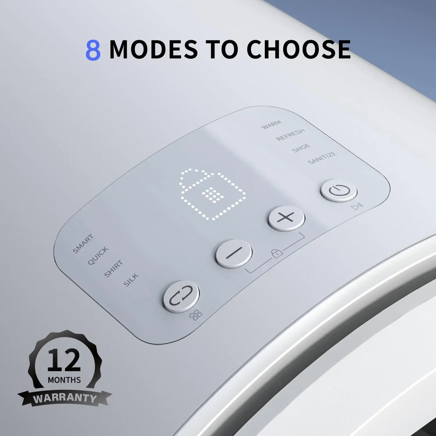 Compact Laundry Dryer for Apartments, 110V Electric Dryer with Stainless Steel Tub, Easy Control for 8 Automatic Modes with Chil 6