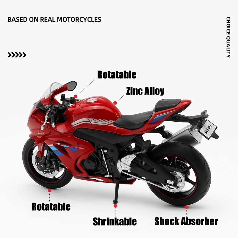 남아용 미니어처 다이캐스트 장난감 모델, 스즈키 야마하 가와사키 BMW 혼다 오토바이 컬렉션 선물, CCA MSZ 1/12 오토바이