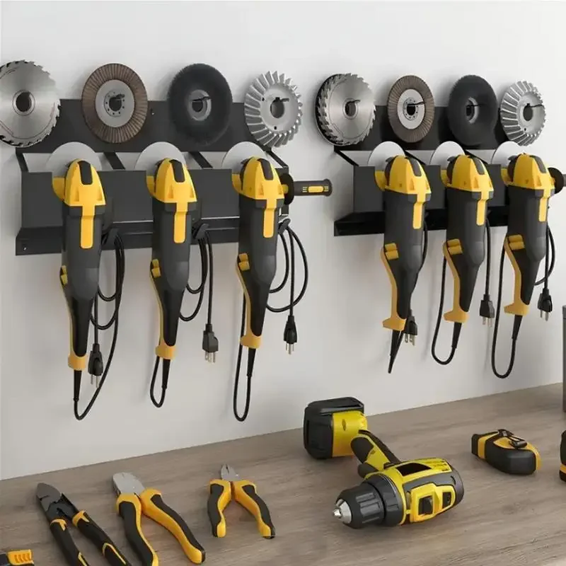 Angle Grinder Holder Wall-Mounted Stand Metal Hanging Shelf Fixed Polishers Organizer Stable Storage For Workshop Home Garage