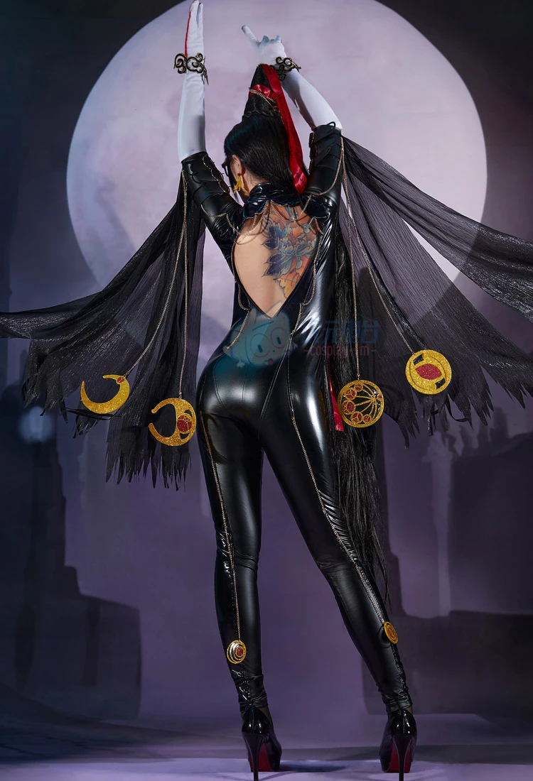Game Bayonetta Cosplay Costume Halloween Outfits Women Bodysuit