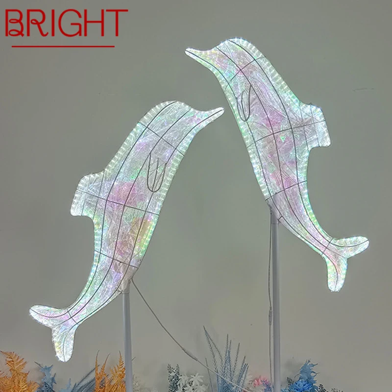 

BRIGHT Modern Little Dolphin Wedding Lantern Area Props Street Lamp LED Stage lighting Festival Atmosphere Background Decoration