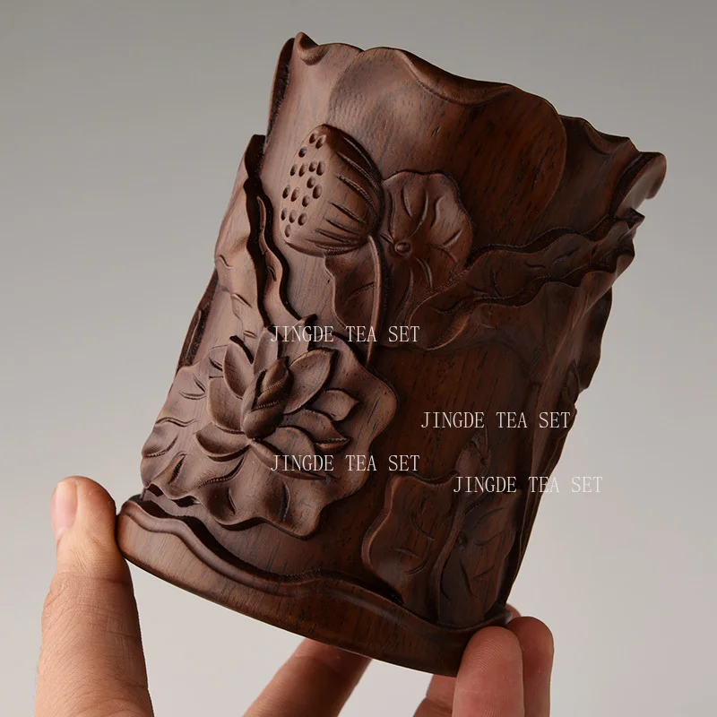 Black Sandalwood Six Gentlemen Set A Complete Collection of Chinese Kung Fu Tea Set Accessories for Home Use Tea Clip Tea Knife