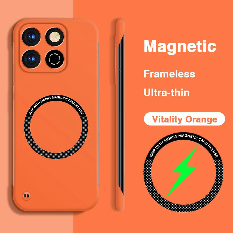 Sleek Luxury Ultrathin Frameless Magnetic Wireless Charging Phone Case