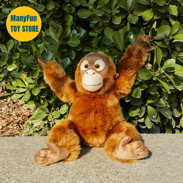 リアルな猿のぬいぐるみ2体セットオランウータン