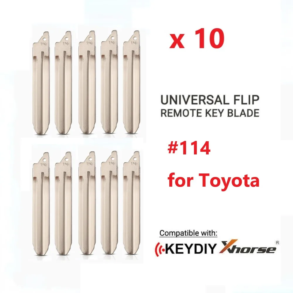 

10Pcs/Lot Folding #114 Uncut Car KD VVDI JMD LISHI Remote Key Blade TOY43 for Toyota Camry Corolla Key Blade No.114