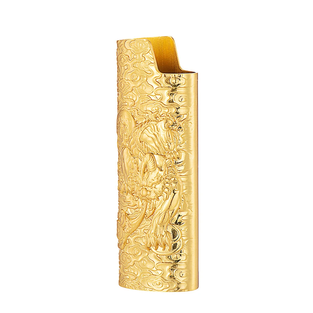 Exquisite 3D Embossed Dragon Metal Lighter Case