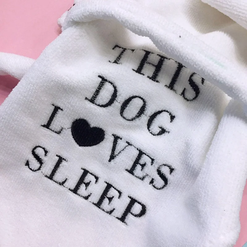 Pet Dog Bathrobe Dog Pajamas Sleeping Clothes Soft Pet Bath Drying Towel Clothes for Puppy Dogs Cats Coat Accessories pet towel