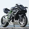 1:12 KAWASAKI H2R Alloy Racing Motorcycle Simulation Metal Street Race Motorcycle Model Sound And Light Collection Kids Toy Gift 2
