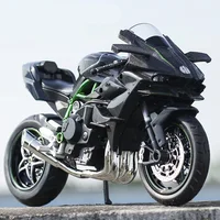 1:12 KAWASAKI H2R Alloy Racing Motorcycle Simulation Metal Street Race Motorcycle Model Sound And Light Collection Kids Toy Gift 2