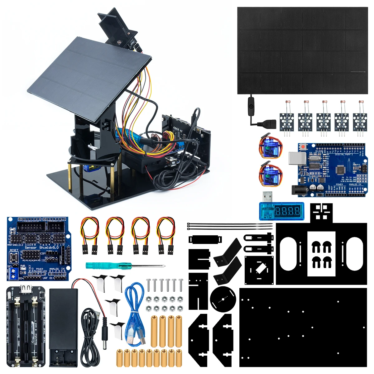 LAFVIN-Solar-Tracking-Starter-Kit-para-Projeto-Arduino-DIY-Smart ... image.