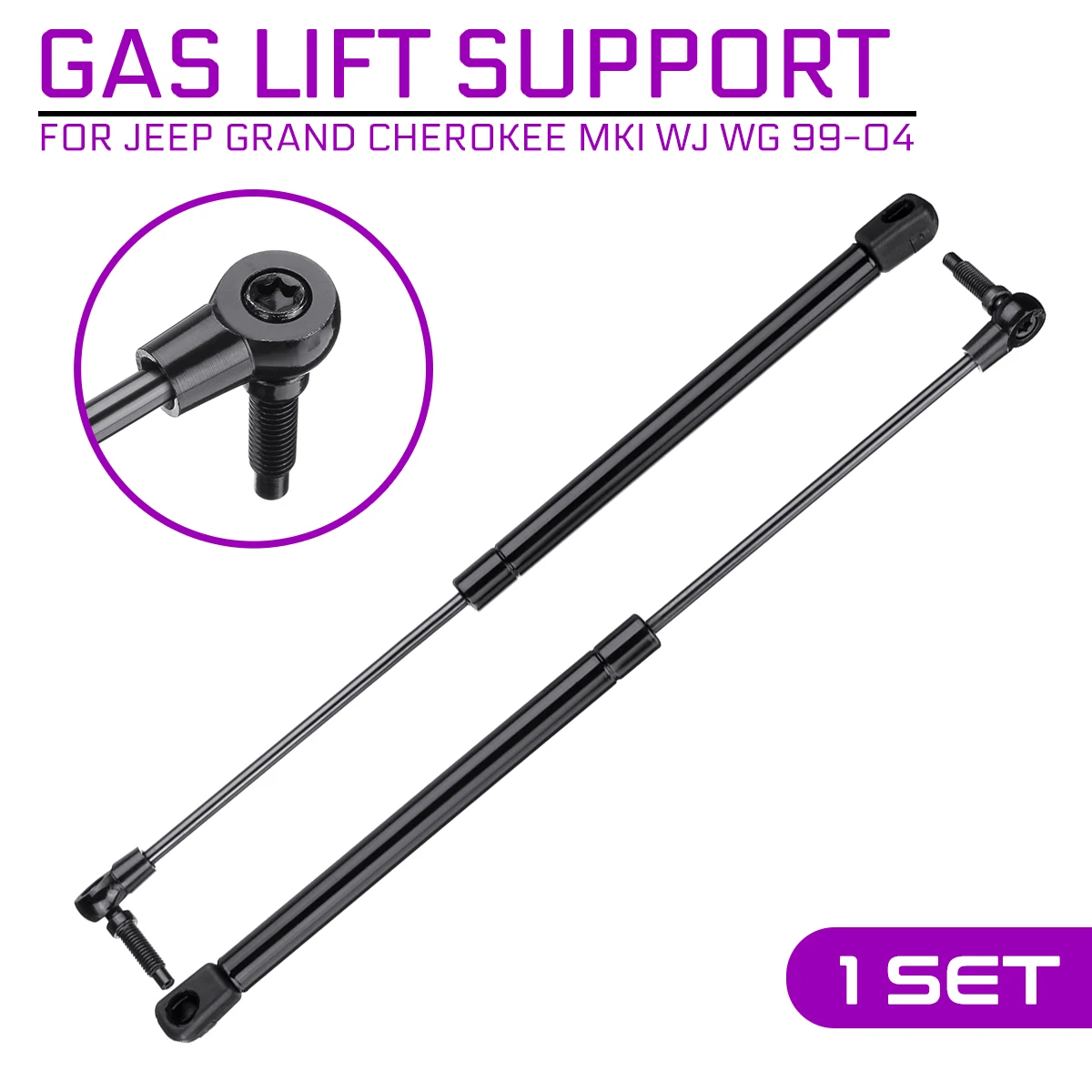 2pcs Car Rear Window Boot Gas Support Struts Bars 55136761AA 55136965AA For Jeep Grand Cherokee MKI WJ WG 1999-2004