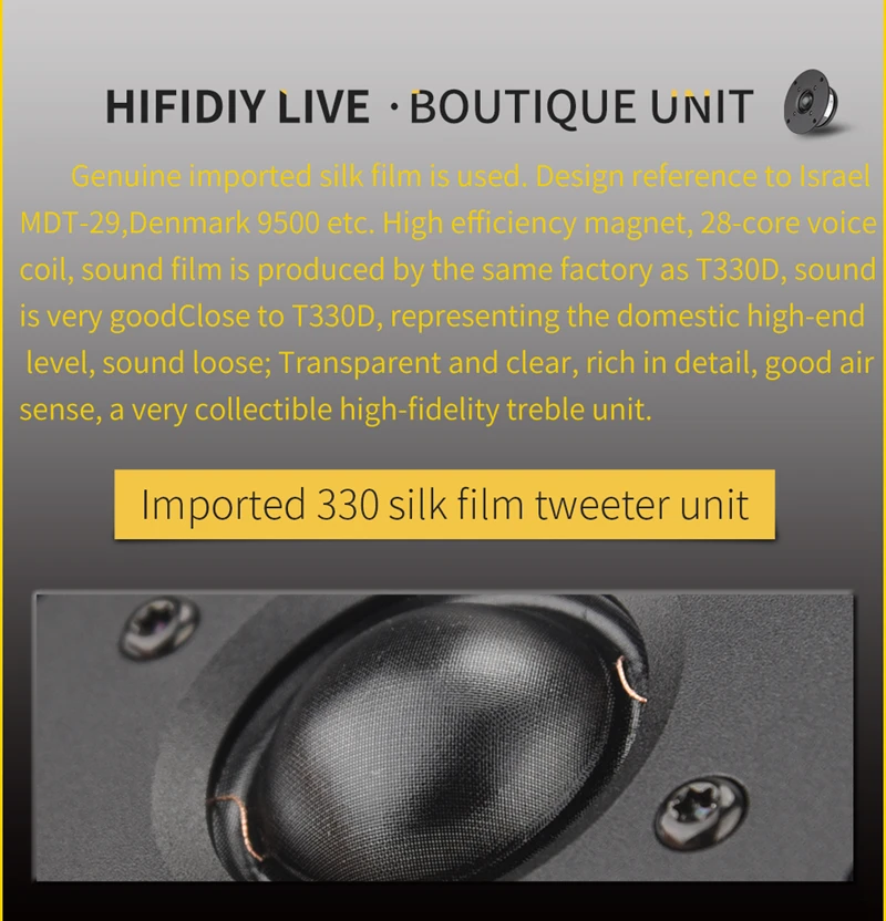 Hifidiy T175 Tweeter Speaker Unit Hi-fi Tweeter 330 Membrana de Seda 8ohm 30w Alto-falante Agudos 94 100 104 110 116 120 - Image 6