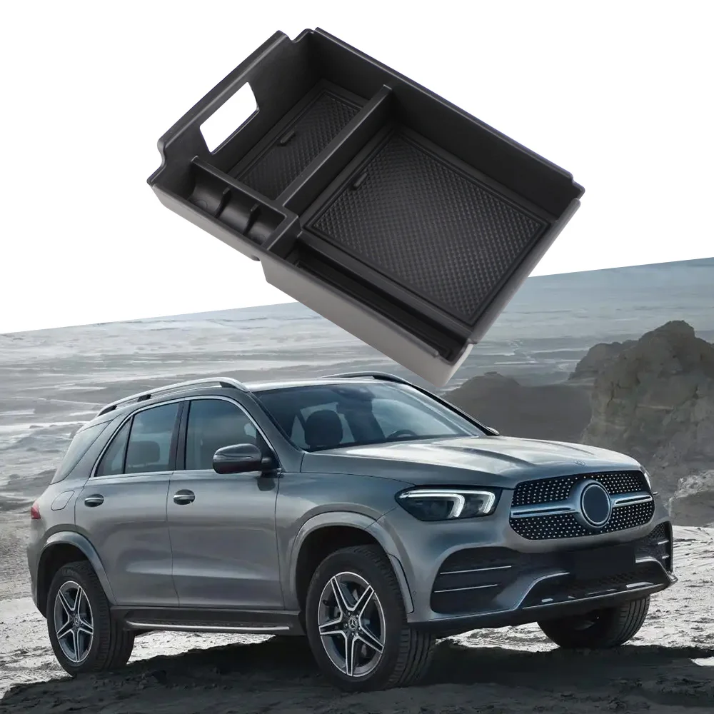Auto-Armlehnen-Aufbewahrungsbox für Mercedes Benz GLE-Klasse W167 V167 350 450 400d 2020–2024, zentraler Handschuhfach-Halter, Auto-Innenraum – Detail 1
