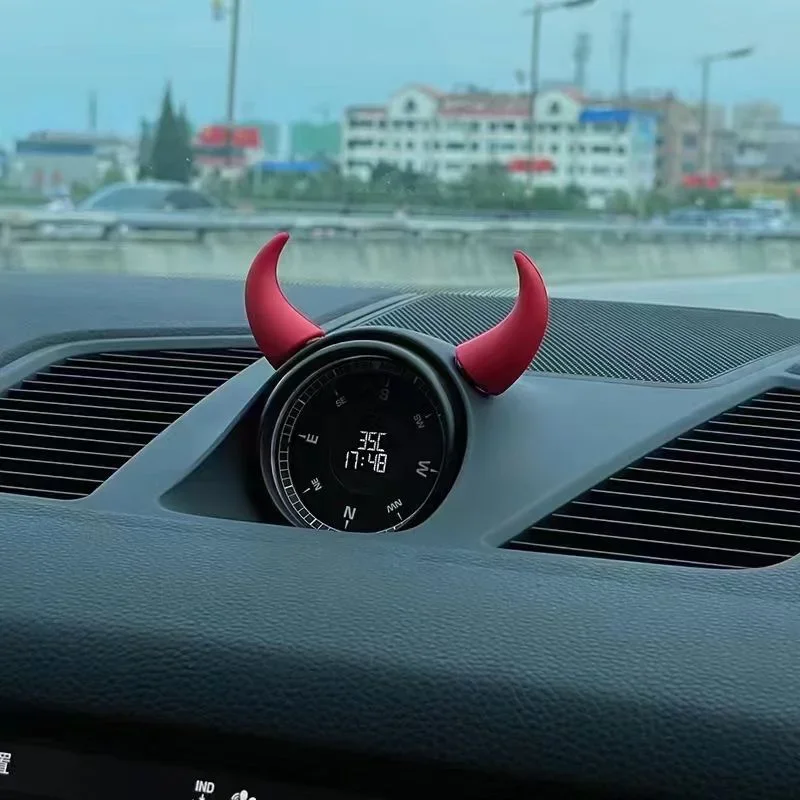 Per Porsche Macan 718 Taycan 911Paramera Cayenne Clockwatch Demon Horn Sticker 1 Pz