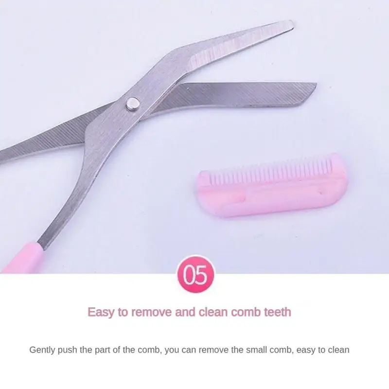 Eyebrow Trimming Scissors With Eyebrow Comb Female Beginner Tool Set Eyebrow Trimmer Eyebrow Razor Eyebrow Trimming 4