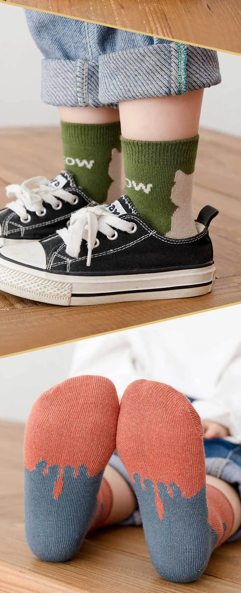 5 Paar Kindersocken für Herbst und Winter, mittellange Socken mit Cartoon-Katzenmuster, bequeme, atmungsaktive Kindersocken für Jungen und Mädchen – Detail 3