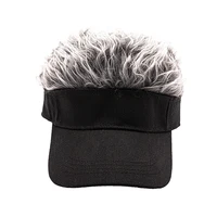 Casual Concise Men Women Sun Shade Adjustable Sun Visor Baseball Cap With Spiky Hairs Wig Spiked Wigs Baseball Hat 2