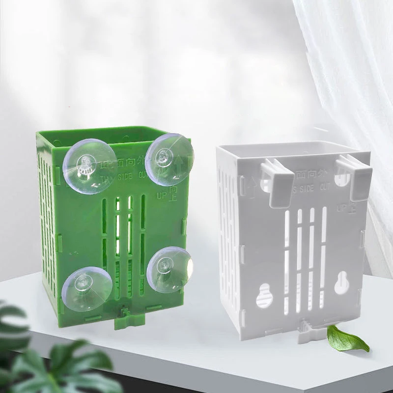 Hanging Suction Cup Hook Aquarium Plant Holder Plastic Aquarium Planter Planter Baskets Aquatic Pot Box Aquascape Decoration fish aquarium,hydroponic planter,plant terrarium container