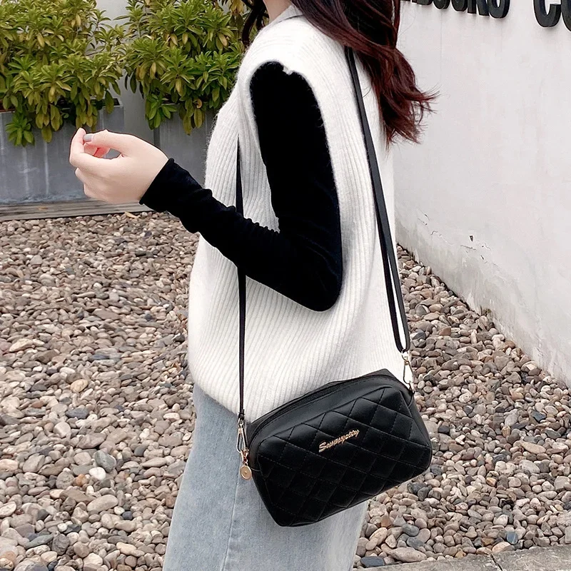 New Arrival Fashion Women's Small Crossbody Bag PU Leather Messenger Bag Zipper Handbag 5