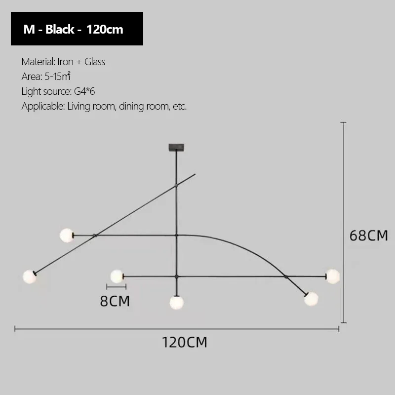 M- Black -120cm