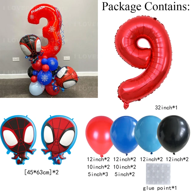 21pcs Spidey And His Amazing Friends palloncini palloncini in