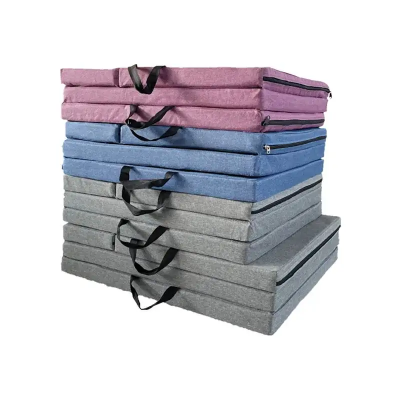 사무실 낮잠 매트 접이식 학생 기숙사 바닥 수면 침대 차량용 매트리스 통기성 면 폴리에스터 섬유 경도