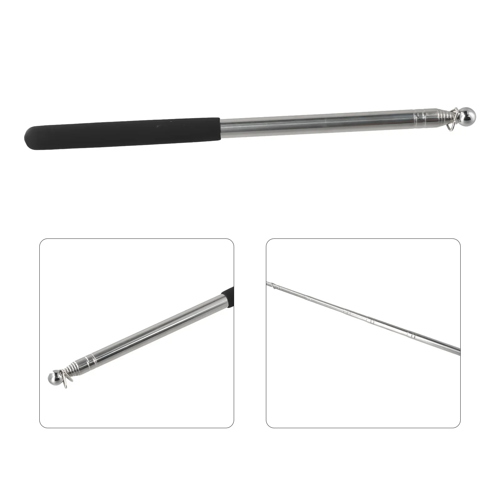1.6mPortable Ferula Pointer Poles For Flags Windsock Telescopic Handheld Windsock Flag Pole Stainless Steel Extendable Flag Pole