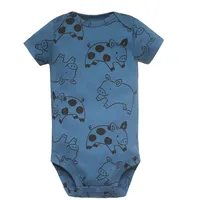 5PCS/Lot Newborn 100% Cotton Baby Boy Girl Clothes Short Sleeve Soft Baby Bodysuits Infant Bebe Clothing Baby Shower Gifts 2