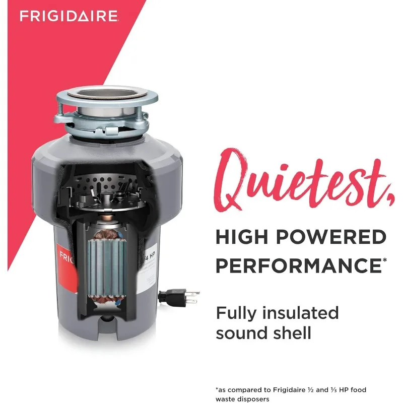 Frigidaire 3/4 HP Corded Garbage Disposal for Kitchen Sinks | FF75DISPC1 3