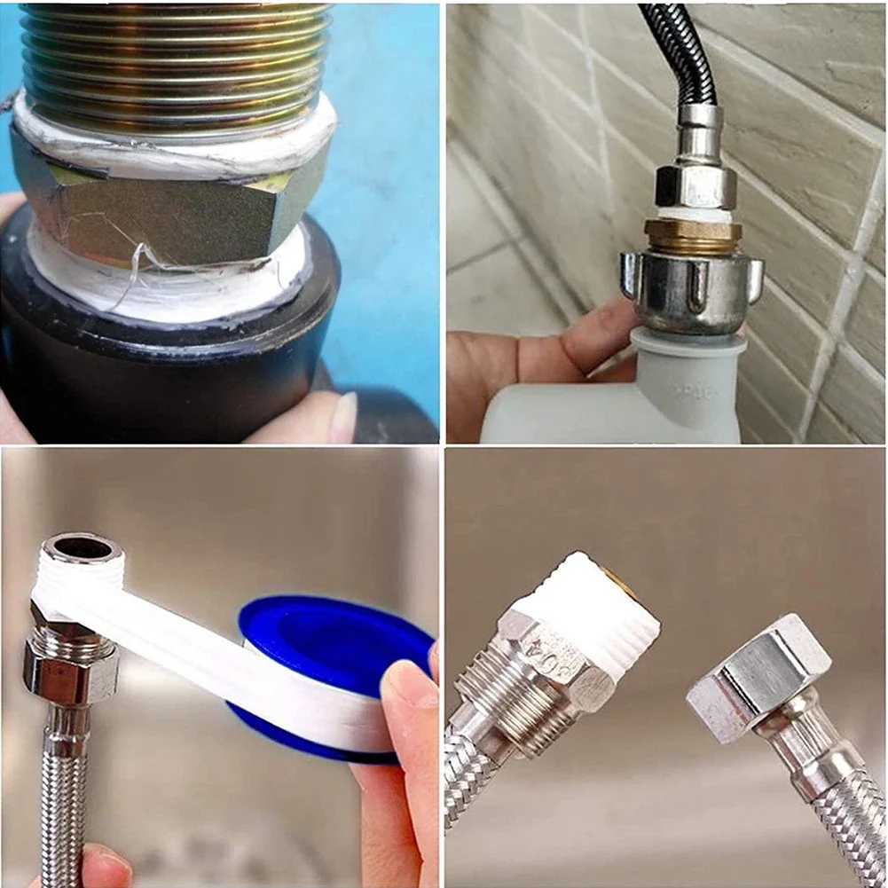 PTFE Tape Sealing Tape Accessories Adhesive Plumbers 10m X 12mm 10pcs For Sealing Metal Premium Tape Home New Useful