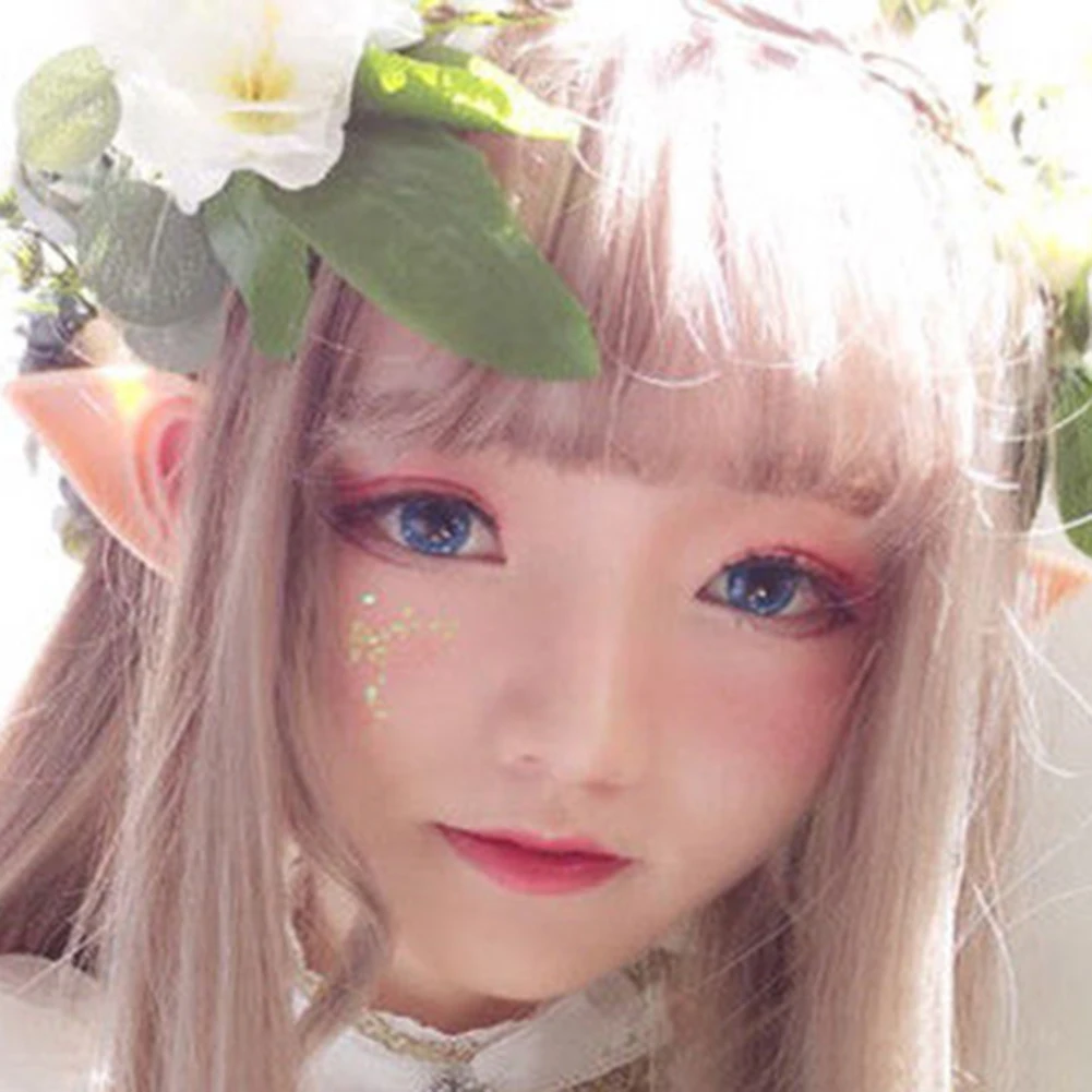1 Pair Latex Masquerade Accessories Fairy Pixie Ears Vampire Ears Anime Party Dress Up Costume for Cosplay Halloween Anime Party
