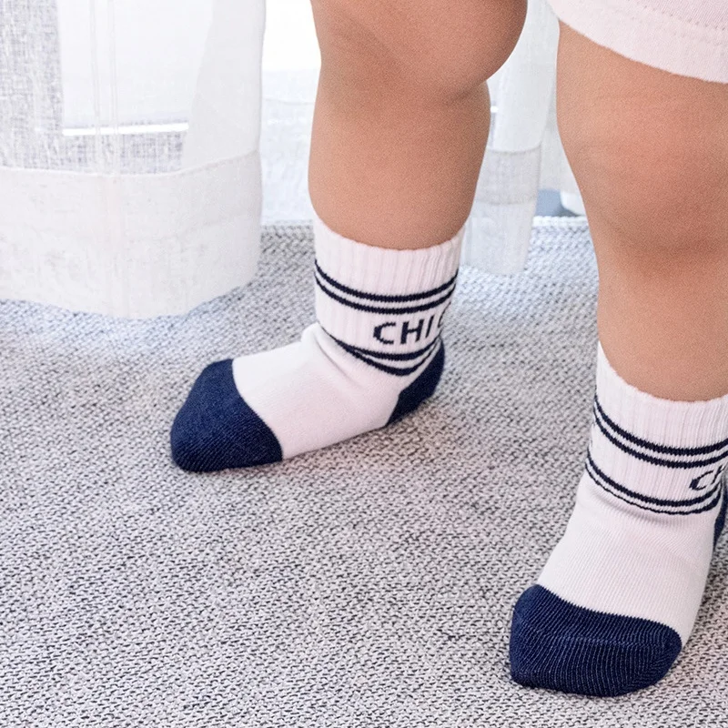 5 Pairs of Solid Color Letter Pattern Design Sports Ankle Socks, Breathable and Comfortable Casual Style for Boys and Girls